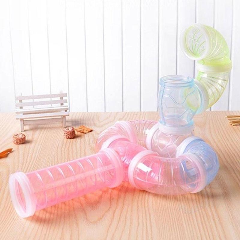 8 sztuk/zestaw DIY chomika zabawka-tunel zwierzę domowe sport szkolenia rurociągu przejrzyste pas startowy zabawki chomik narzędzie robić gry