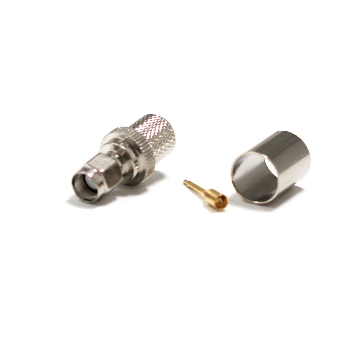 1 pc SMA macho RF Coax módem convertidor conector crimpado RG8... RG213... LMR400 recto niquelado nueva