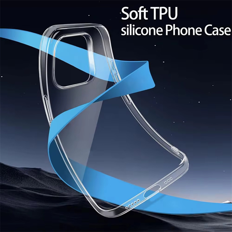 Transparent Phone Case For iPhone 16 13 12 11 Pro Max Mini TPU Clear Cases For iPhone 15 14 Pro XS Max 16 8 7 Plus XR X Cover