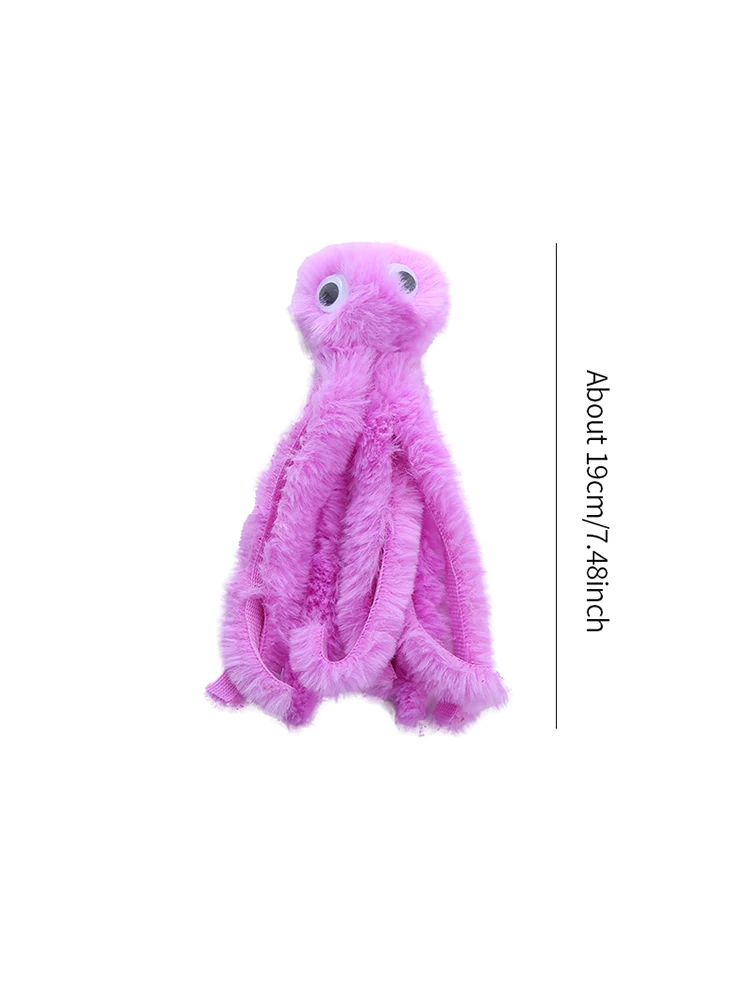 Kattenspeelgoed Schattig Octopus Knuffel Bijtbestendige tanden Interactief spelen Dierbenodigdheden Kat Hondenspeelgoed Octopus: Violet