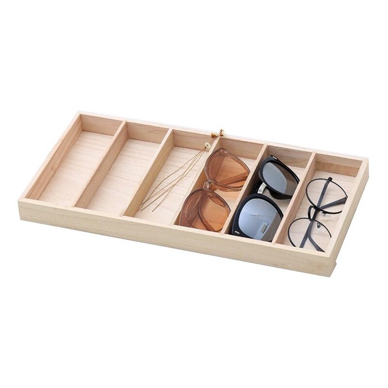 Brille display organisator briller display boks solbriller opbevaring tilfælde tilpasset trækasse til