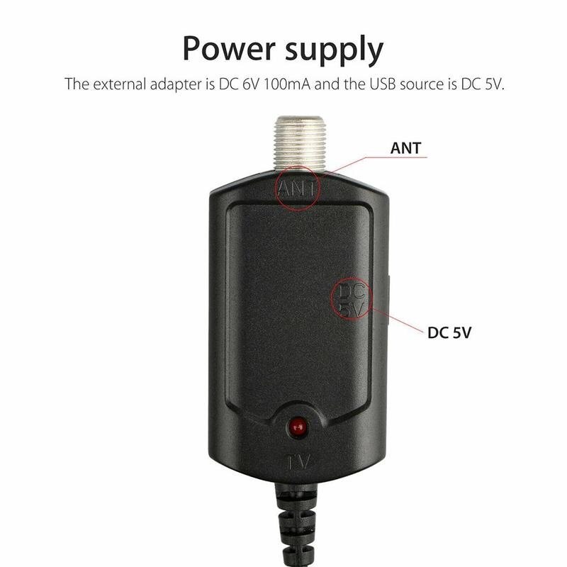 TV Amplifier Signal Booster For Antenna Amplifier High TV Gain Indoor Booster Signal Channel VHF UHF Boost D0Q0