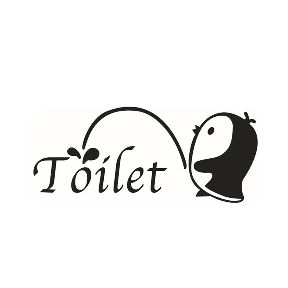 Leuke Penguins pee muur Wc stickers Vinyl wassen Badkamer Decors Voor Thuis Decoratie 3D Cartoon Decal sticker op de muur