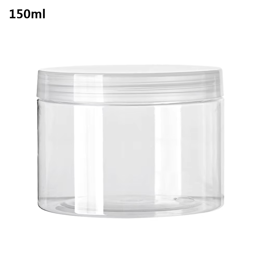 12Pc 50/100/150/200/250ml Clear Verzegelde Kan Plastic Lege Verpakking fles Ronde Opslag Emmer Biscuit Pot Food Grade Container