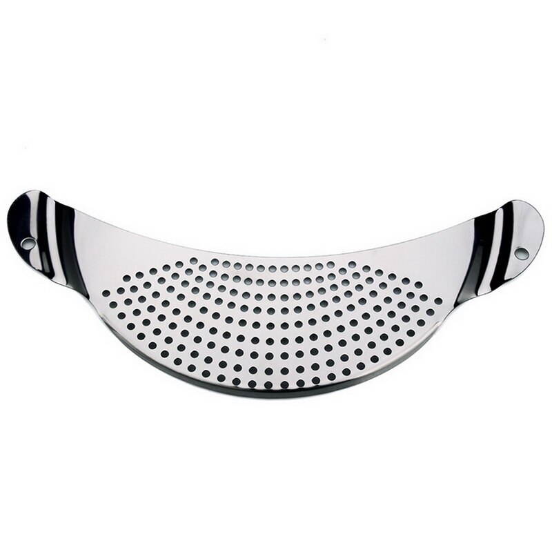 Colador de olla de acero inoxidable con agarraderas de mano empotradas, colador, verter boquilla para Fideos vegetales, herramienta de drenaje: A