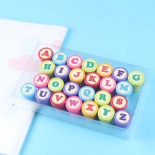 26 stk børn frimærker legetøj engelsk alfabet 26 bogstaver selvfarverende gummistamper børn diy sæler legetøj børn engelske læremidler