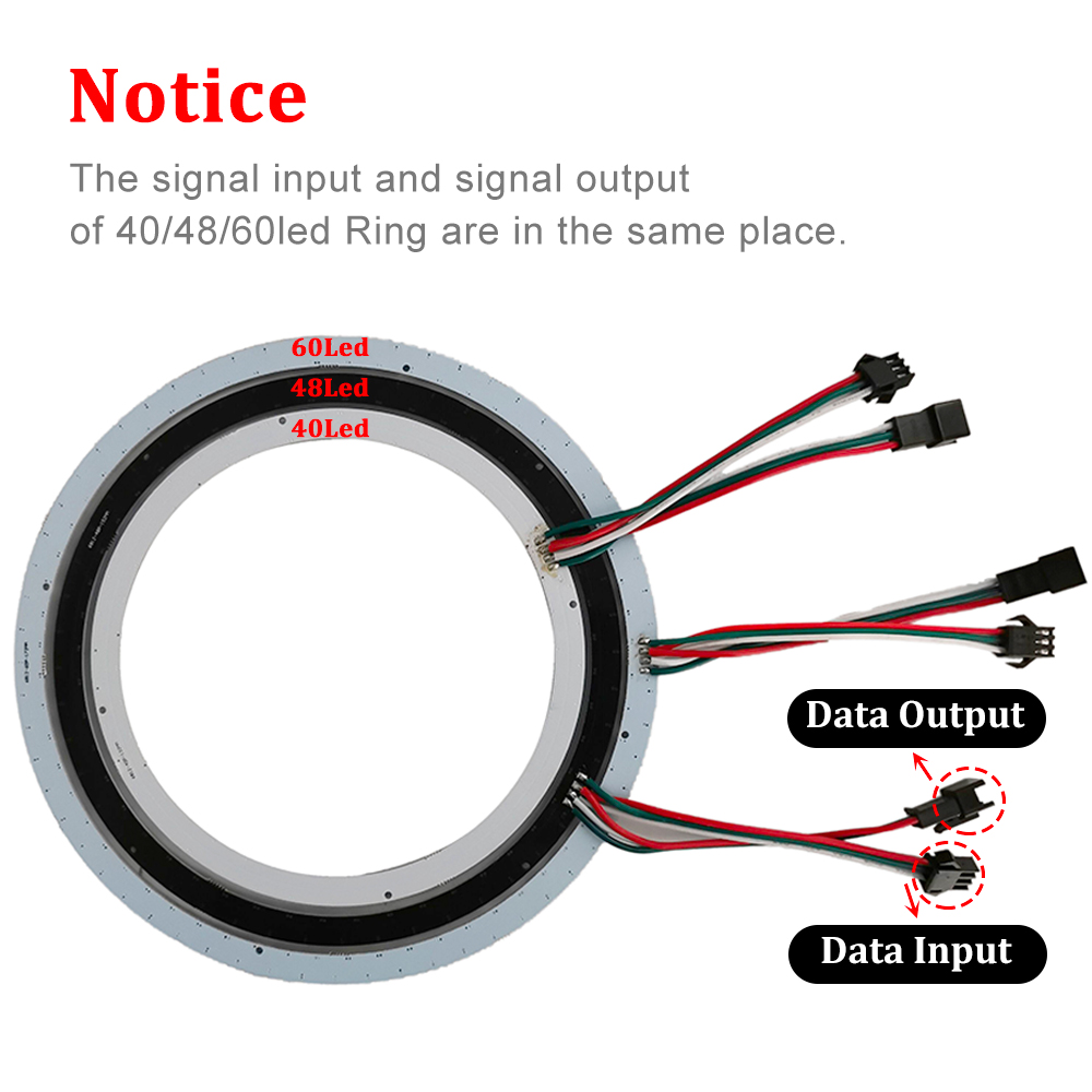 DC5V WS2812B DIY anillo Led direccionable individualmente WS2812 IC incorporado 5050 RGB módulos redondos círculo Arduino luz 8 a 148 píxeles