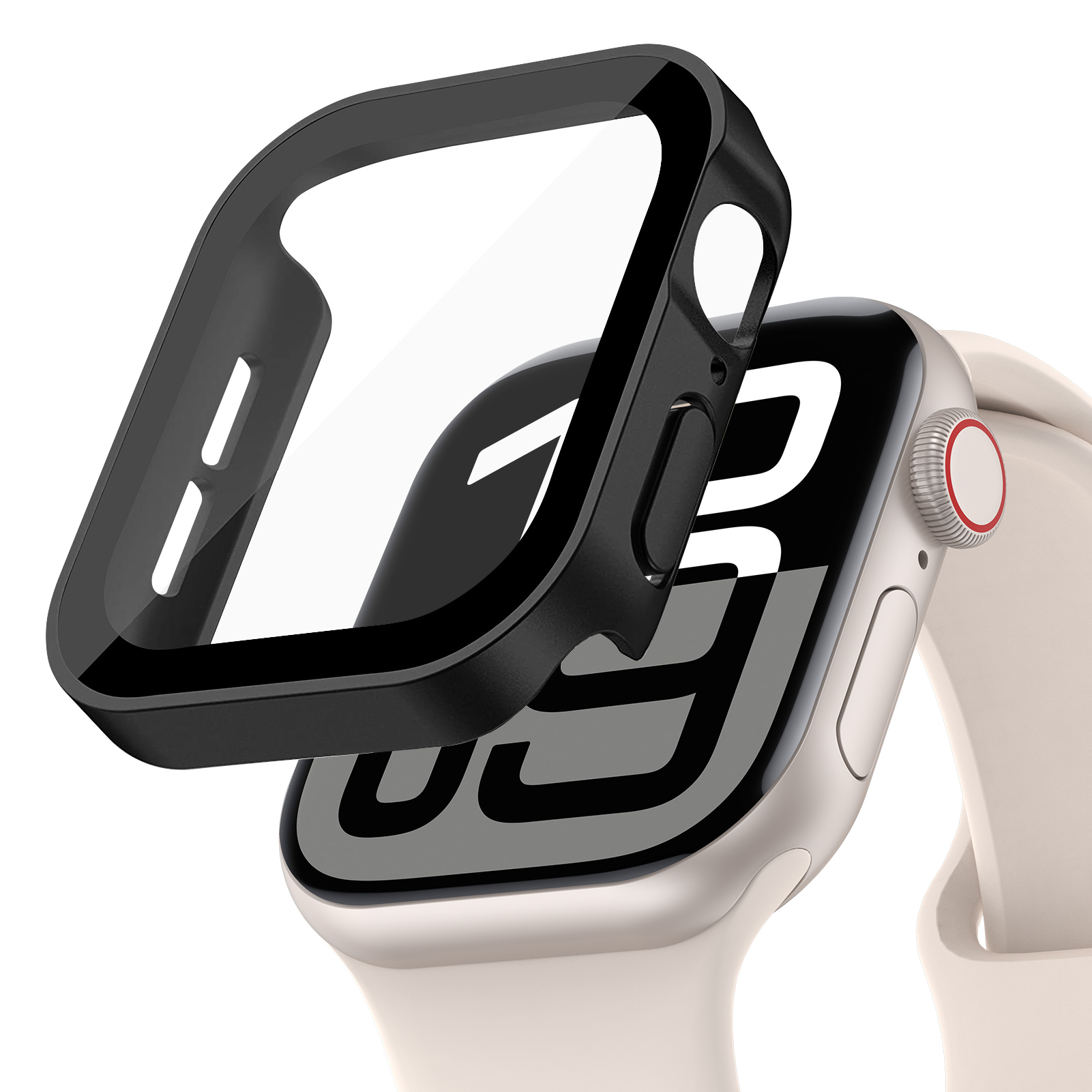 Waterproof Case for Apple Watch 10 46mm 42mm Accessories Straight Edge Screen Protector glass+Cover iWatch series 10 46 mm 42 mm: P4/8 / 2 - 3.9 Inches