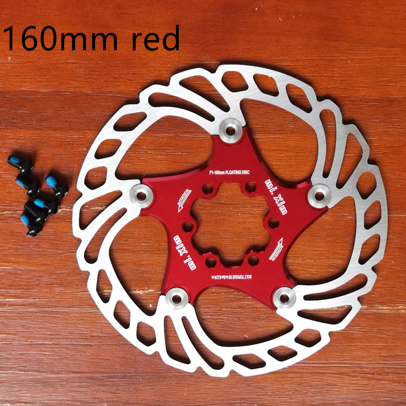neue MTB 140/160/180/203mm Fahrrad bremsscheibe Straße Schwimm Fahrrad Bremse Sechs Nagel Rabatt für Mountainbike Bremsscheiben: rot 160mm