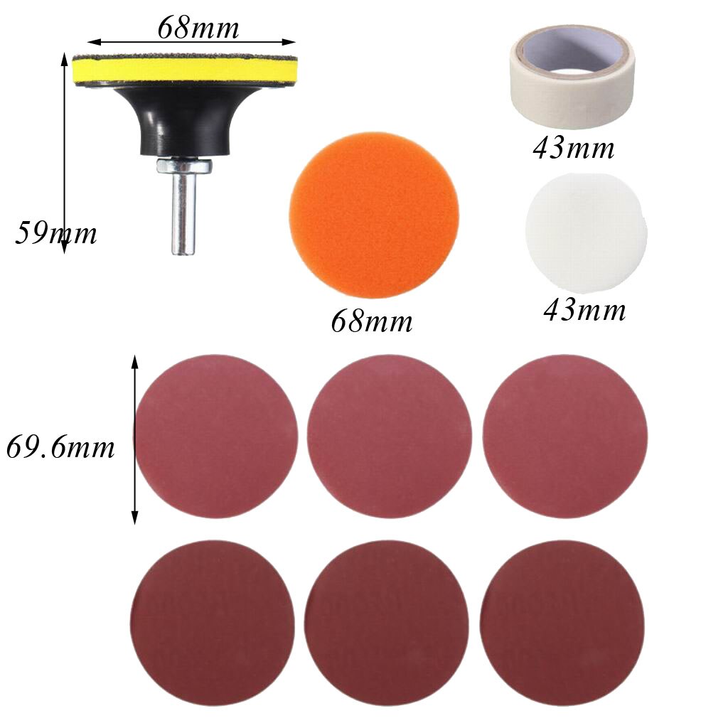 Universal Car Vehicle Headlight Lamp Lens Clean Polishing Tool Kit