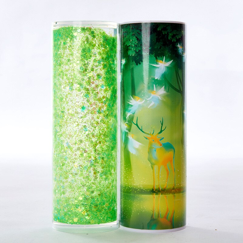 Pencil Case Translucent Quicksand Pencil Cases Multifunction Pencil Box Cylindrical Pencil Box Large Capacity Kid Whole: 6