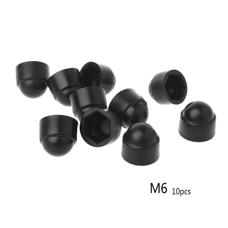 10 stk.  m6 m8 m10 m12 bolt møtrik dome beskyttelseshætte dækker eksponeret sekskantet plast