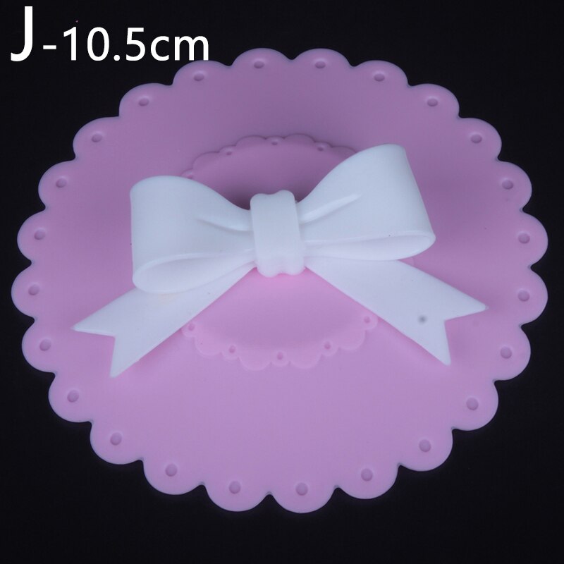 Siliconen bekerdeksels met strik, stofwerende komdeksels, isolatiebekerafdichtingen, mokkendeksels voor glazen bekers, drinkgerei, onderdelen, accessoires: J