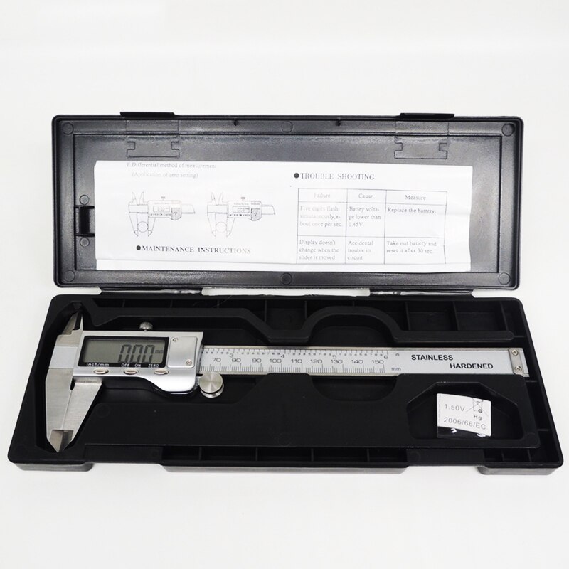 Lamezia 0-150mm digitalt rustfrit stål caliper elektronisk pachymeter præcision metrisk samtale pachometer værktøjer