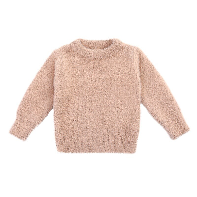 Baby Jongen Meisje Effen Trui Herfst Winter Peuter Warm Lange Mouwen Tops Blouse Kleding: A2 / 24-36M