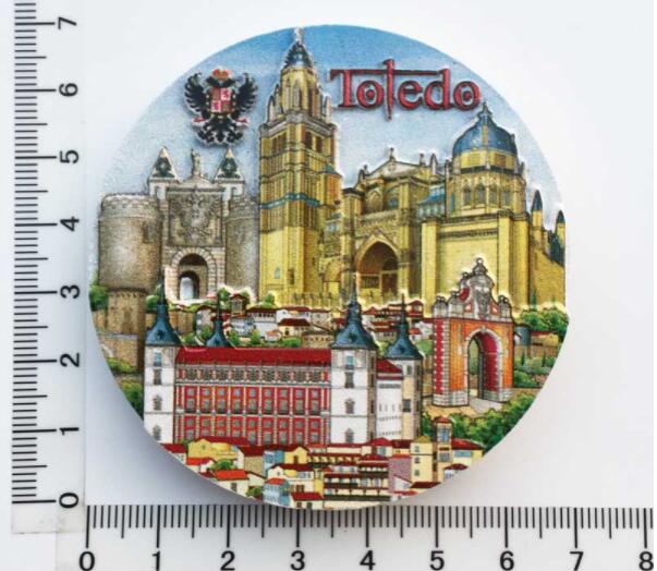 Handgemaakte Geschilderd Spanje Toledo 3D Magneet Barcelona Toerisme Souvenirs Collection Koelkast Magnetische Stickers