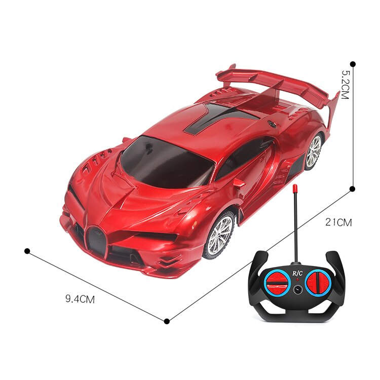 1:18 Rc Auto 4wd MODE2 Kunststoff Power Räder für Kinder Jungen Spielzeug Pädagogisches Spielzeug Fernbedienung Auto Spielzeug für Kinder: RED RC CAR