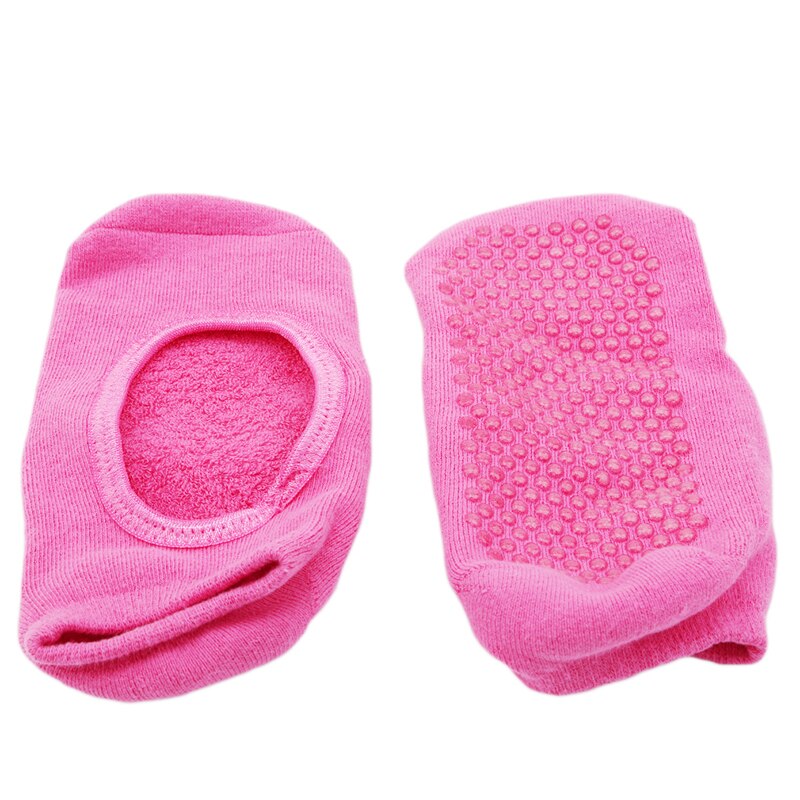 Sportsockor andas bomullsblandade yogasockor för balle dance fitness sportkläder tillbehör korta båtstrumpor: Rosröd