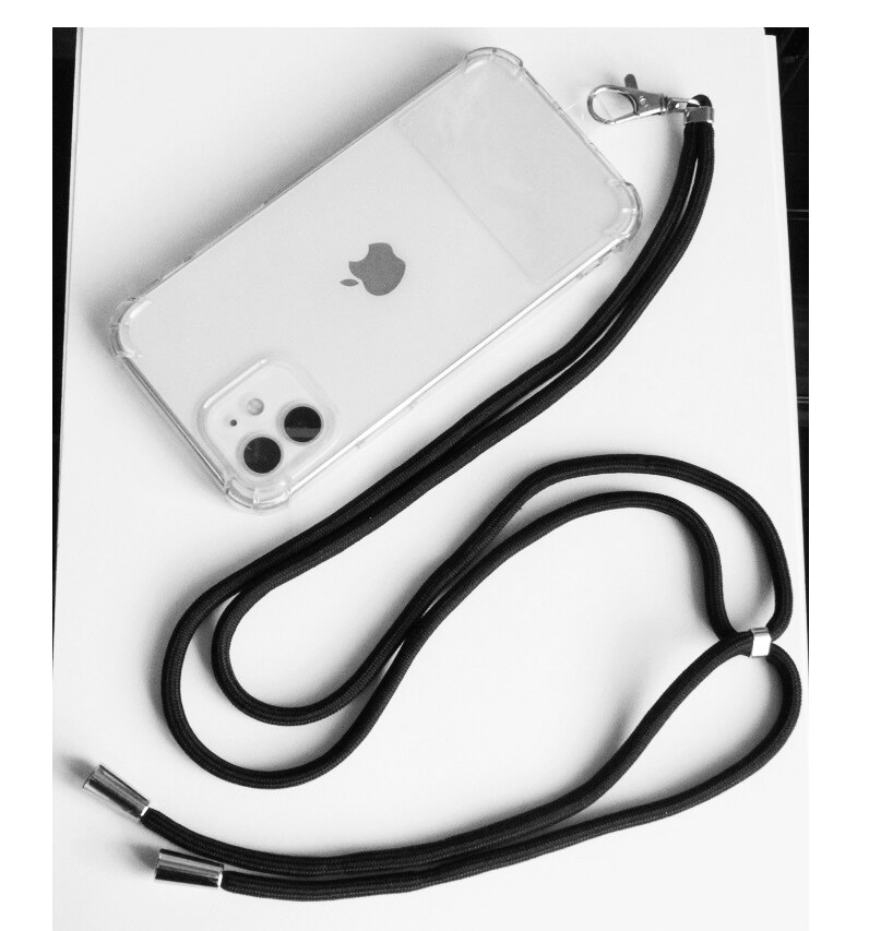 Cordon pour coque de téléphone portable + adaptateur universel, ruban de suspension pour accrocher, jaune, rouge, noir, gris, lilas, bleu