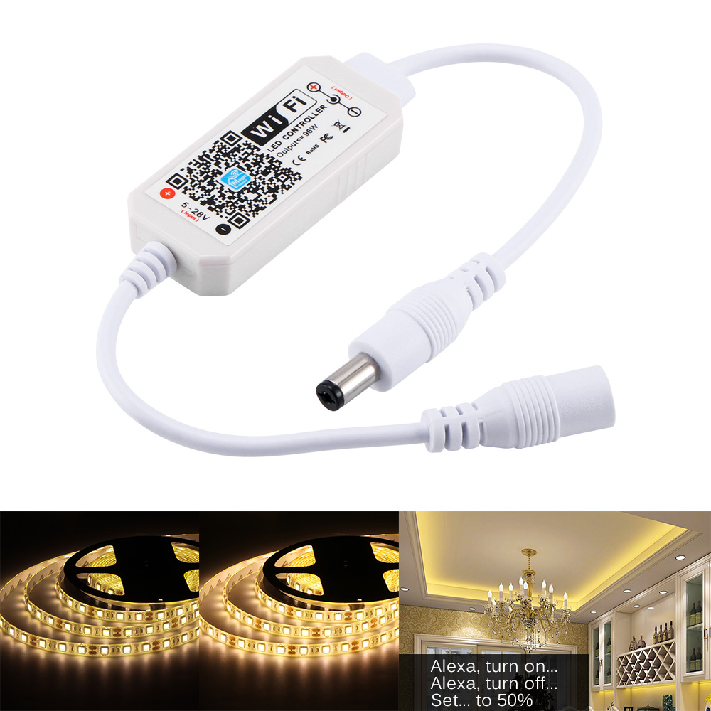 Mini Monochrome wifi dimmer Controller Led Dimmable 5050 Strip Lights Controller Smart Phone App Switch Wifi Controller