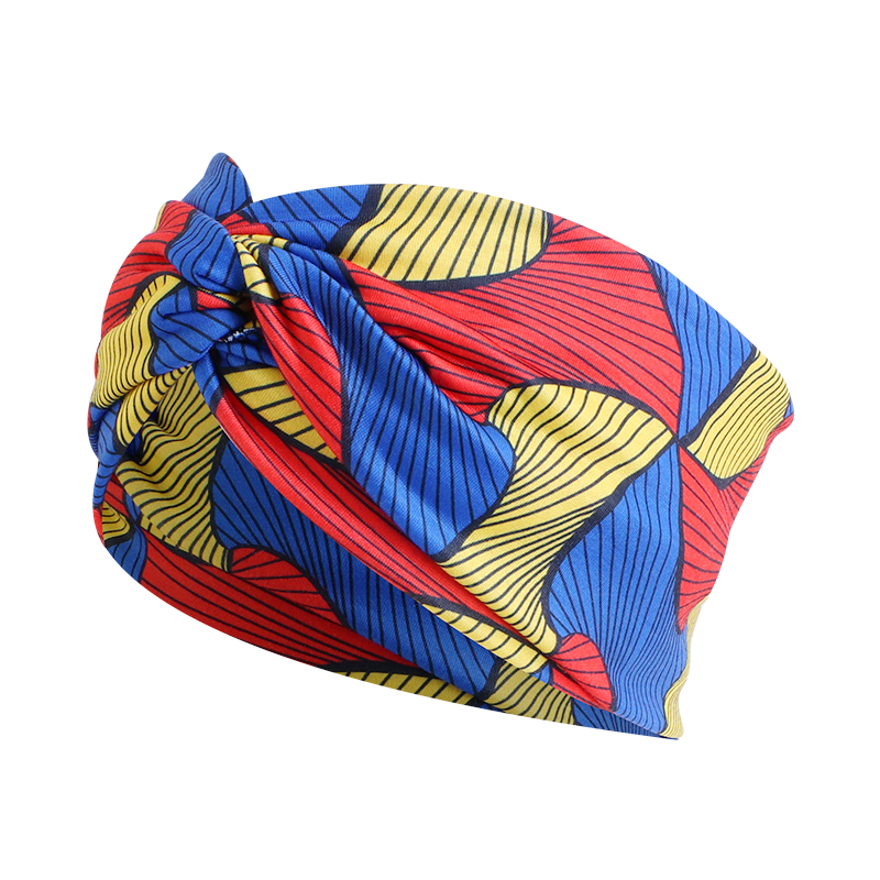 Afrikaanse Gedrukt Twist Hoofdband Vrouwen Sport Elastische Headwrap Haar Sjaal Breed Stretch Haarband Bandana Haaraccessoires