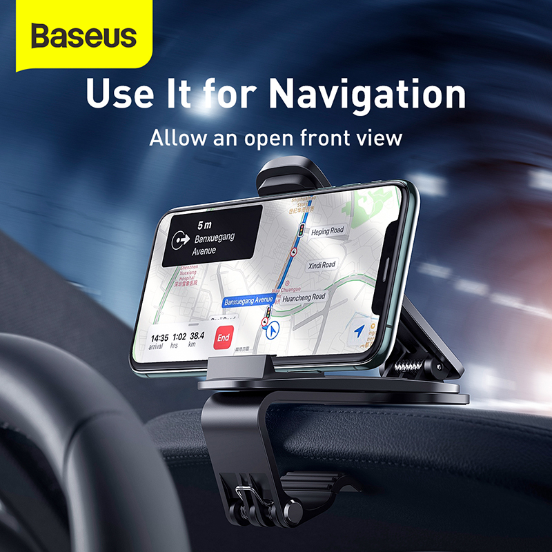 Support de téléphone de voiture Baseus support de téléphone de tableau de bord de Navigation GPS à 360 degrés dans la voiture pour support de montage universel à Clip de téléphone