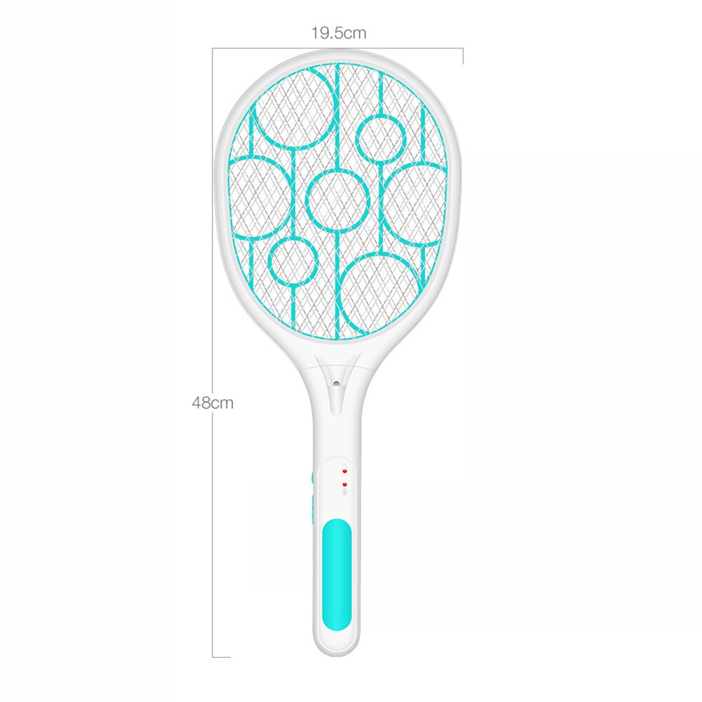 Raquette de Tennis Rechargeable mouche insecte raquette électrique moustique tapette Zapper raquette de poche insecte mouche Bug guêpe: Bleu
