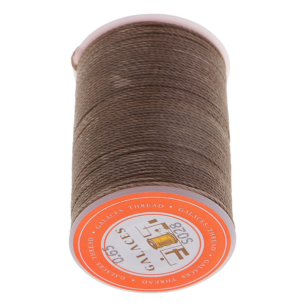 Strong Polyester Leather Sewing Waxed Thread For Repair Shoes Clothes 0.65mm: Coffee