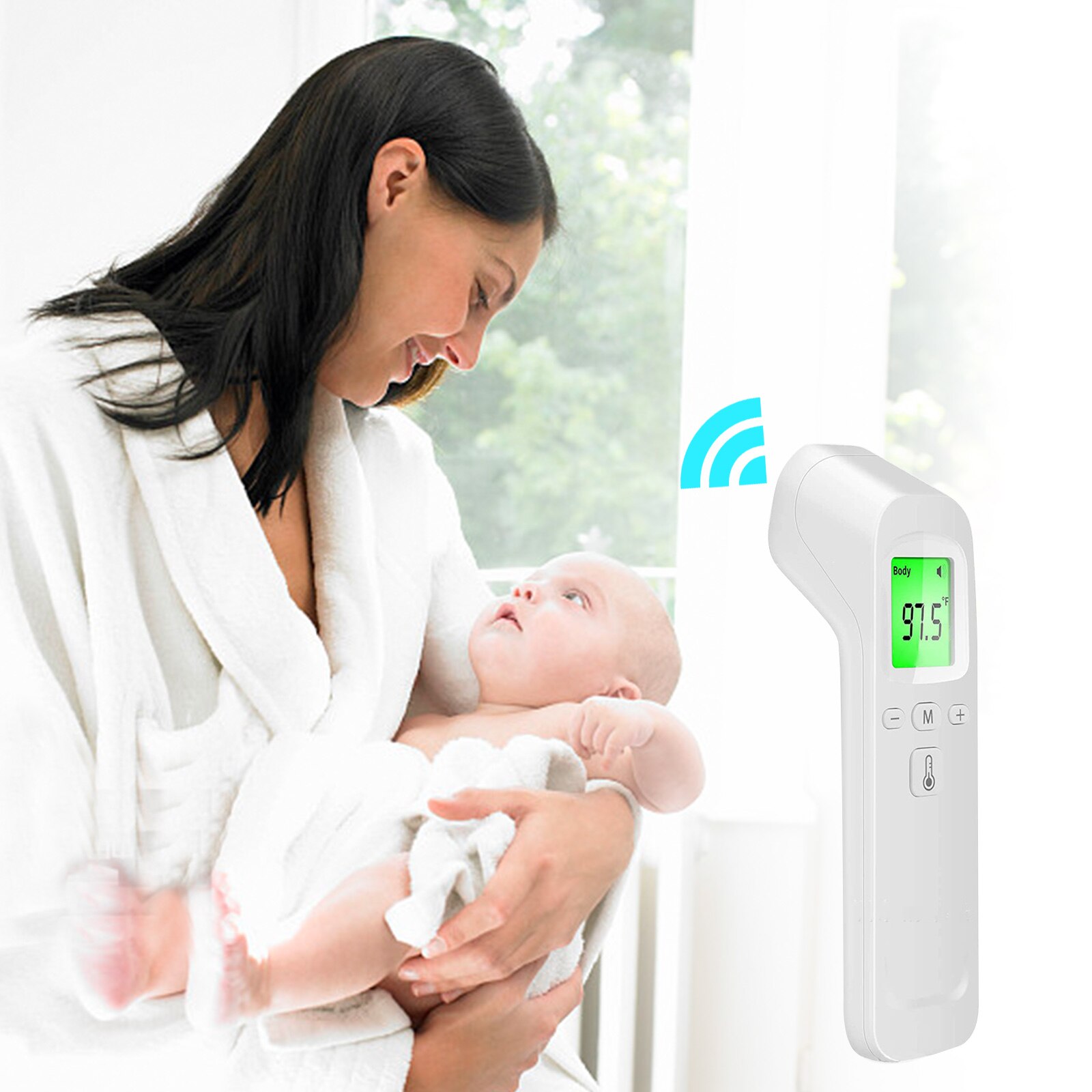 Termometro Digitale LCD Infrarossi Veloce 1 Secondo Senza Contatto Corpo Oggetti - Foto 11