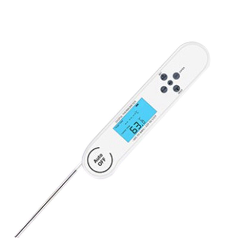 Elektronisk digital display madtermometer vandtæt stemmealarm: Hvid