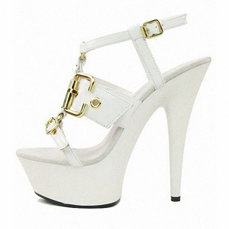 LAIJIANJINXIA boîte de nuit 15 cm talons hauts plate-forme de fête de mariage chaussures de danse pôle chaussures de danse sandales femmes chaussures de danse: 8.5