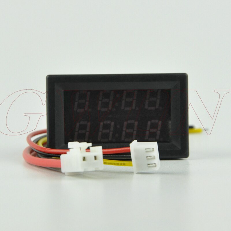 GWUNW BY42A 500V 1A DC 4 BIT Digital Voltage Ammeter Current Tester Meter Voltmeter Dual Display Red Blue Green LED