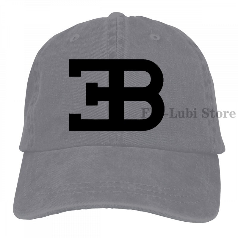 Bugatti 2 Baseball cap men women Trucker Hats adjustable cap: 2-Gray