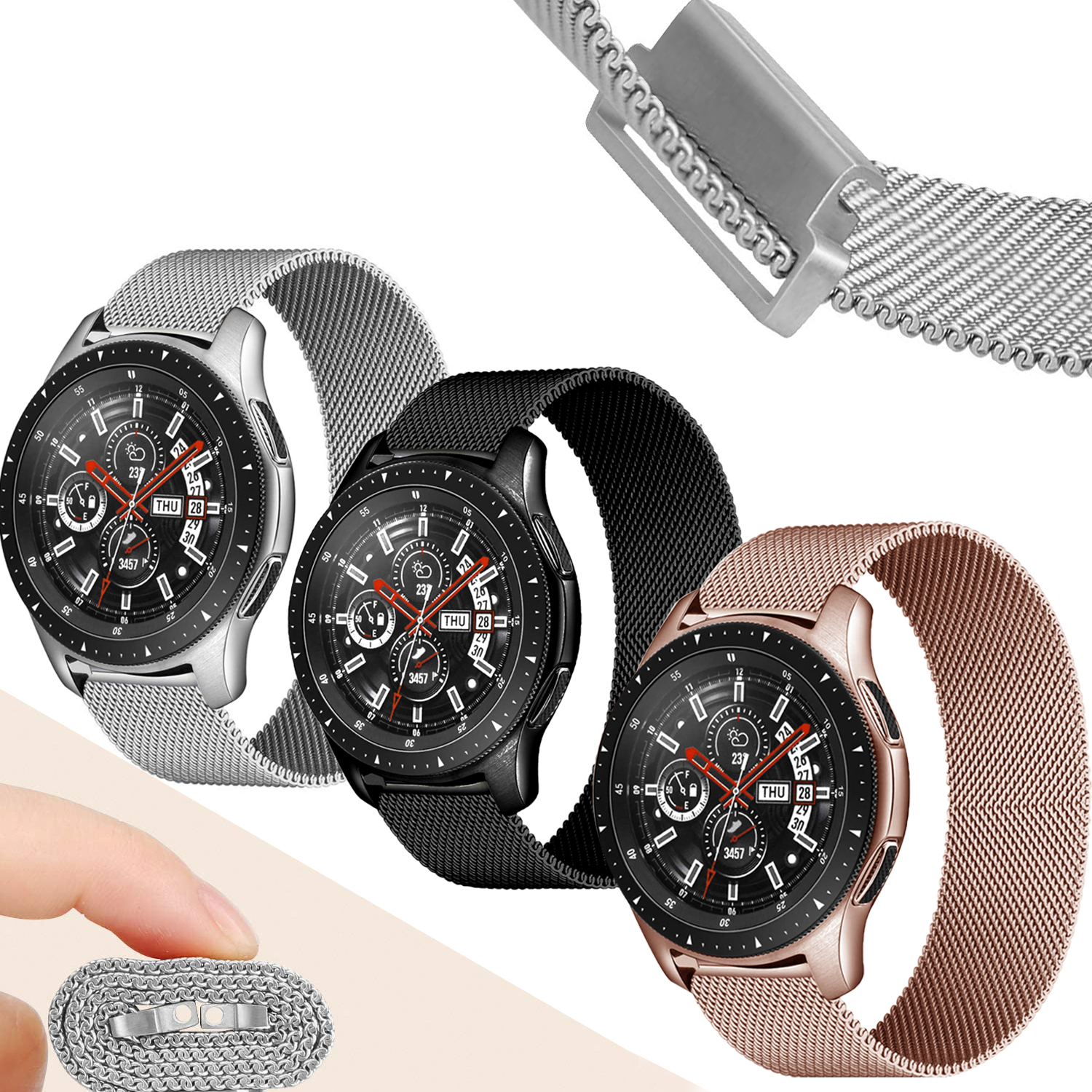 Bracelet 20 22mm pour Samsung Galaxy watch, 46mm/42mm/active 2 gear S3 Frontier/huawei watch gt 2e/2/amazfit bip/gts
