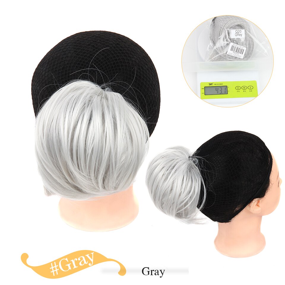Extension de cheveux tousleo pour femmes | Extension de cheveux, queue de cheval avec bande de caoutchouc élastique, pour chignon: Gray