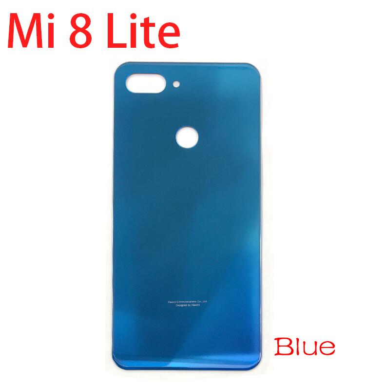 Wymiana szkła bateria tylna pokrywa obudowa tylna szklana obudowa z klejem do Xiaomi Mi8 Mi9 Lite Mi 10 5G / 8Se 8 se 9T: Mi8 lite Blue