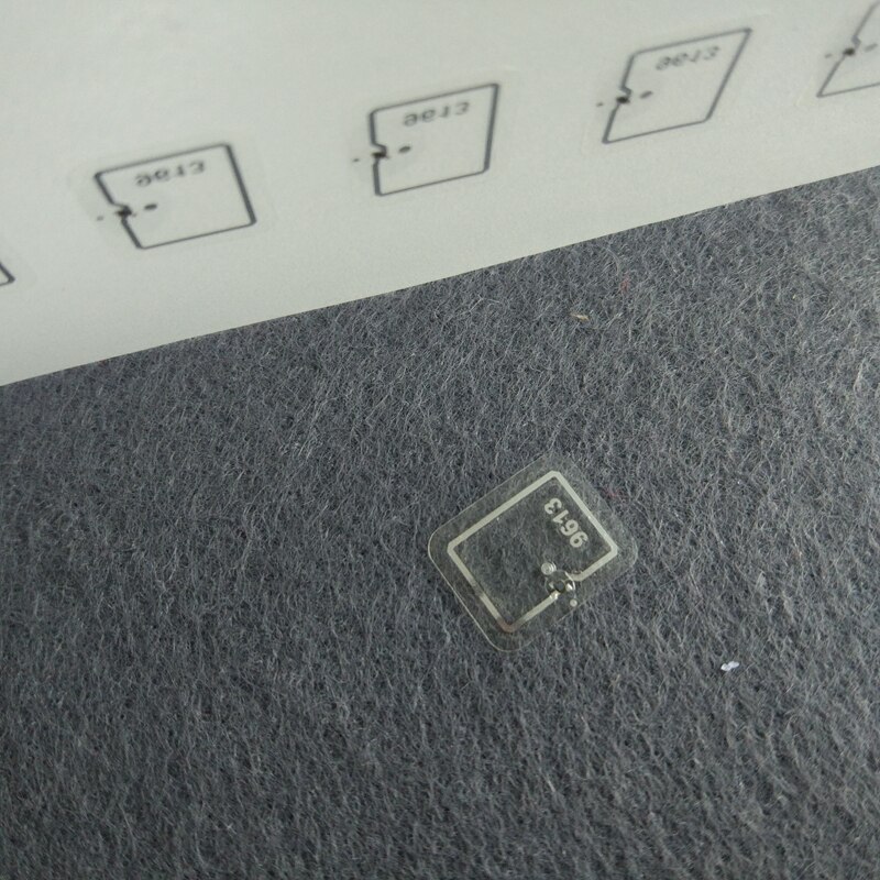 Rfid uhf passive klistermærker lille størrelse selvklæbende fleksibel tag 860-960 mhz våd indlæg rf labels alien 9613