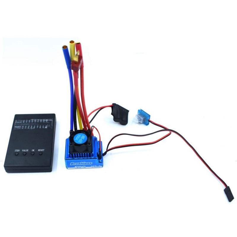 1:10 Car Waterproof Brushless Esc + Program Card Combination Details, For 1/10 Rc Car