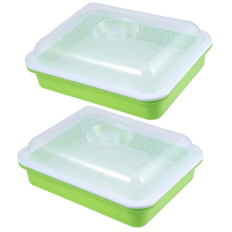2-Piece Seed Germination Tray, Seed Germination Tray With Lid, Soilless Cultivation With Drainage Holes CNIM: Default Title