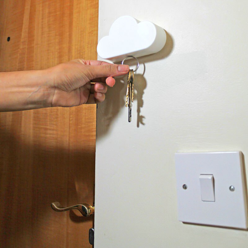 Magnetische Haken Creatieve Thuis Opslag Houder Wit Cloud Vorm Magnetische Magneten Sleutelhouder Voor Cloud Magnetische Haak
