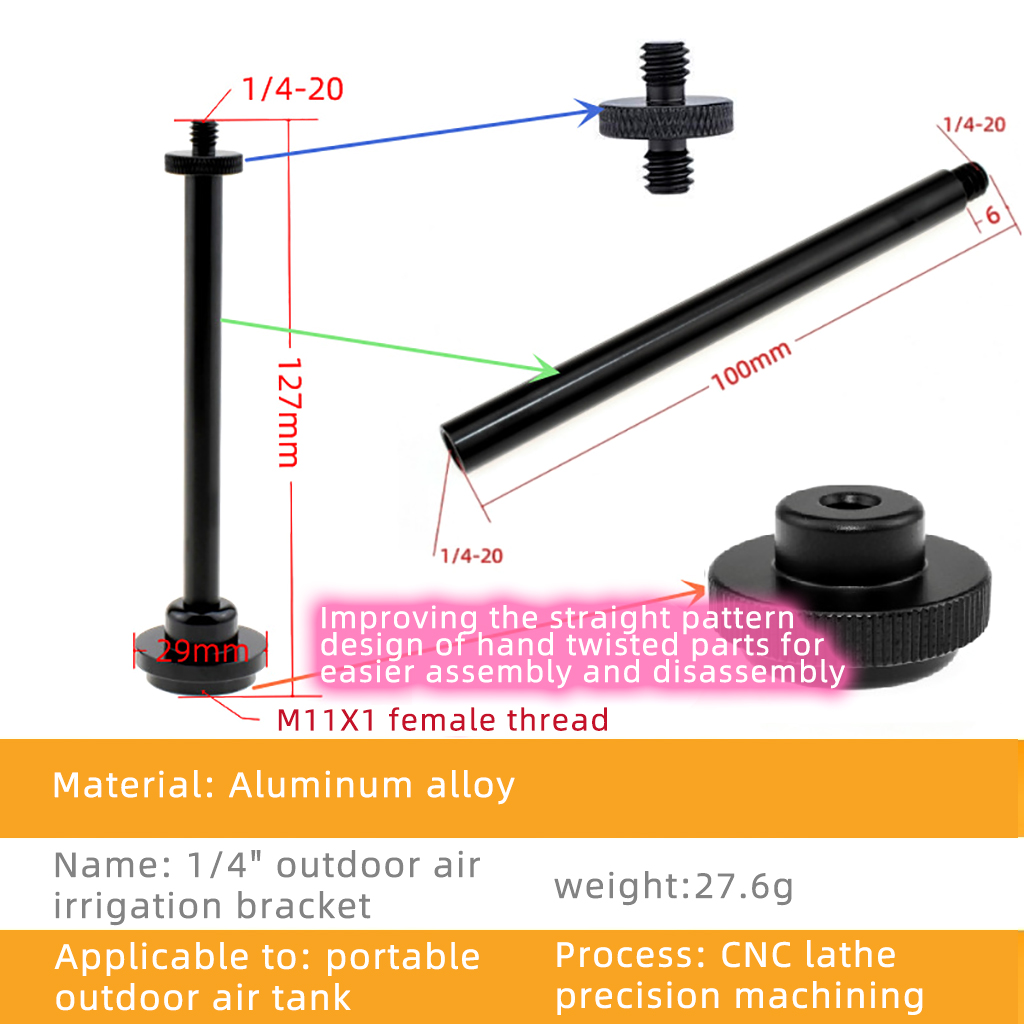 Soporte para lámpara de Camping, poste de luz desmontable, aleación de aluminio, soporte para luz exterior, colgador de lámpara, soporte adaptador para trípode de montaje 1/4-20: Lavanda