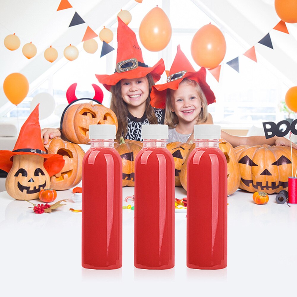 30pcs Durable Reusable Containers Empty Beverage bottles Clear Juice Jars With Lids Storage Plastic Beverage Drinking Bottles