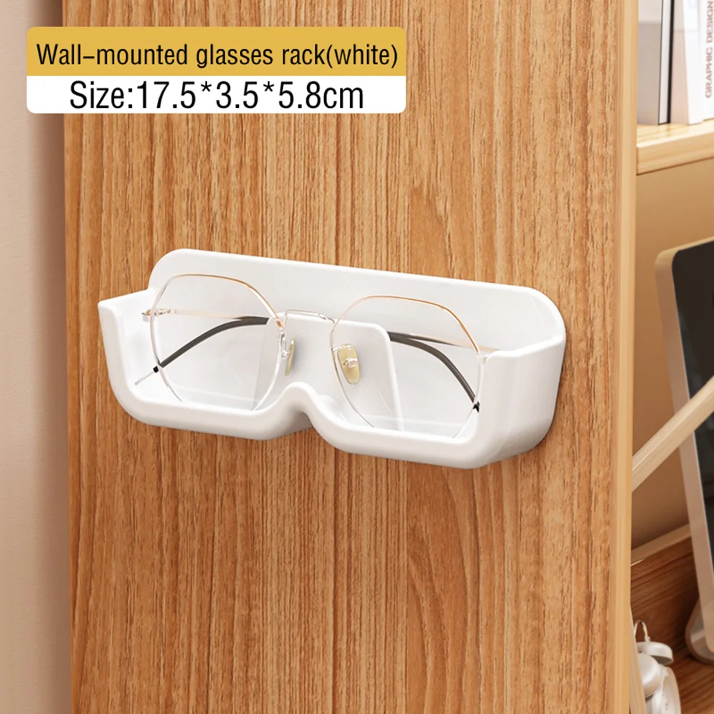 High End Wall Mounted Eyeglasses Organizer Stand No-Punch Sunglasses Organizer Premium Sunglasses Display Case Home Storage Rack: Red