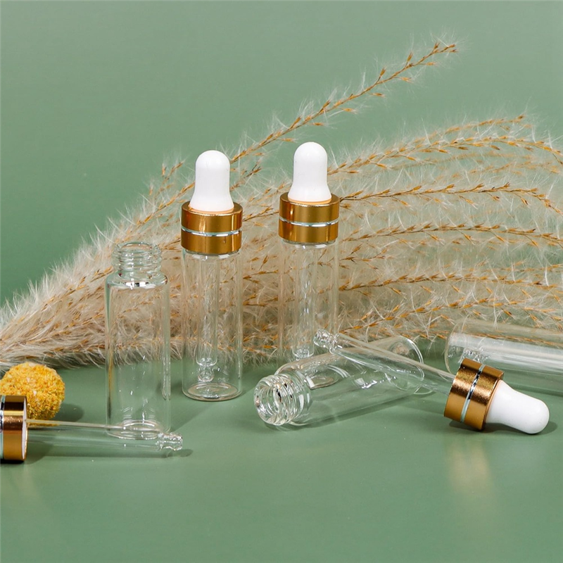 50 Pack 2Ml Clear Glass Dropper Bottles, Mini Sample Dropper Bottles For Essential Oils Perfume Cosmetic Liquid Easy Install
