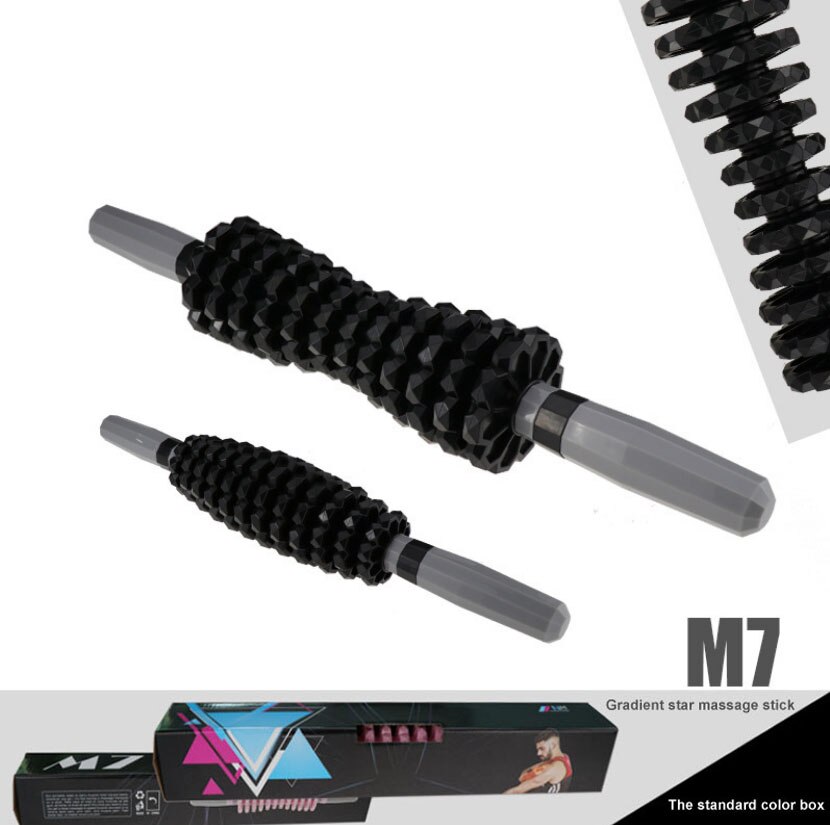 Muscle massage ball leg fascia muscle relaxation yoga stick mace massage skinny leg massage roller to relieve fatigue: black