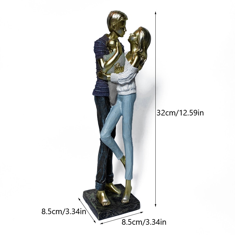 Vilead Jong Paar En Hun Baby Beeldjes Moderne Kunst Hars Standbeeld Huwelijksgeschenken Slaapkamer Woonkamer Interieur Thuis Decoratie: Default Title