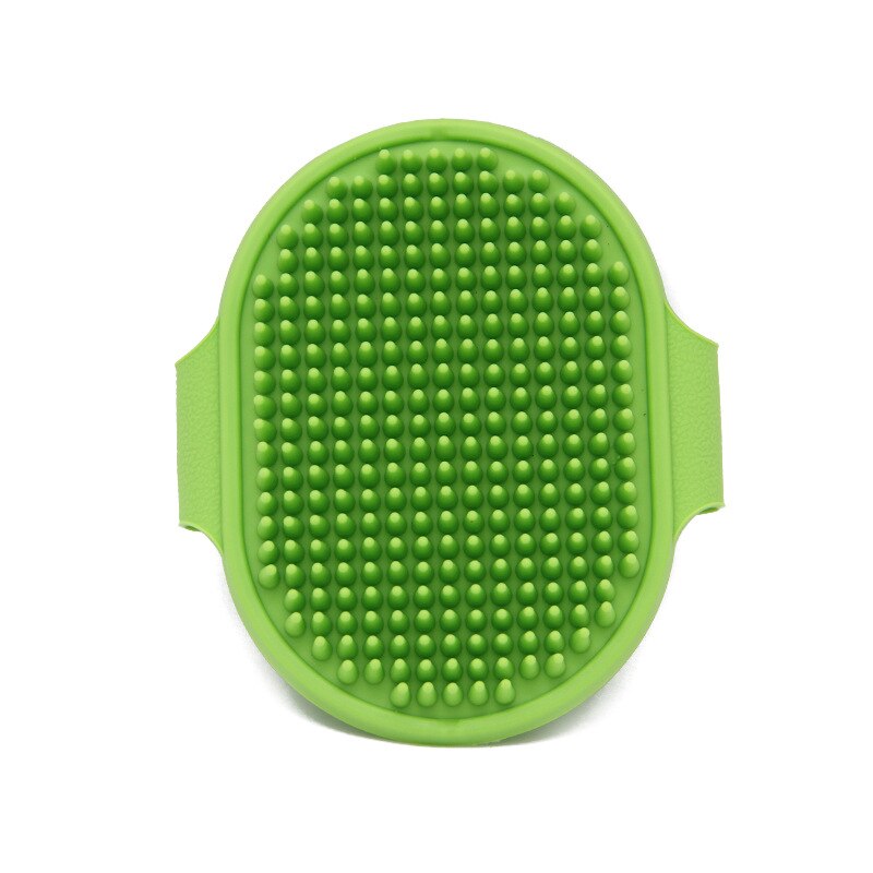 Haustier Hund Katze Schlecht Pinsel Tragbare Handheld Haustier Pinsel Kamm Gummi Massieren Handschuh Haar Pelz Pflege haustier dusche hund pinsel: Grün