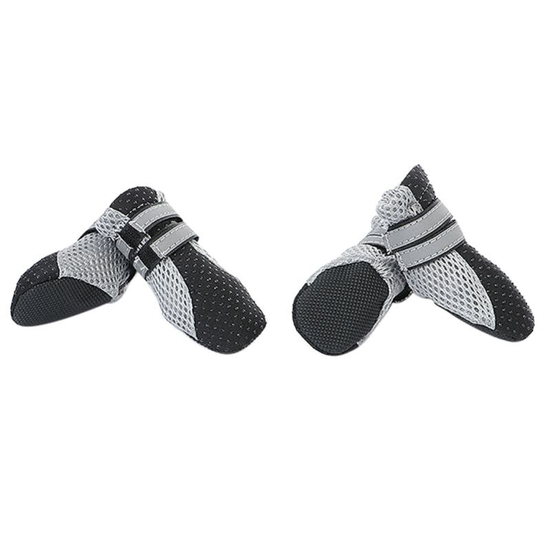 4pcs Breathable Summer Pet Dog Shoes Anti-slip Snow Pet Boots Paw Protector Warm Reflective For Small and Big Dogs