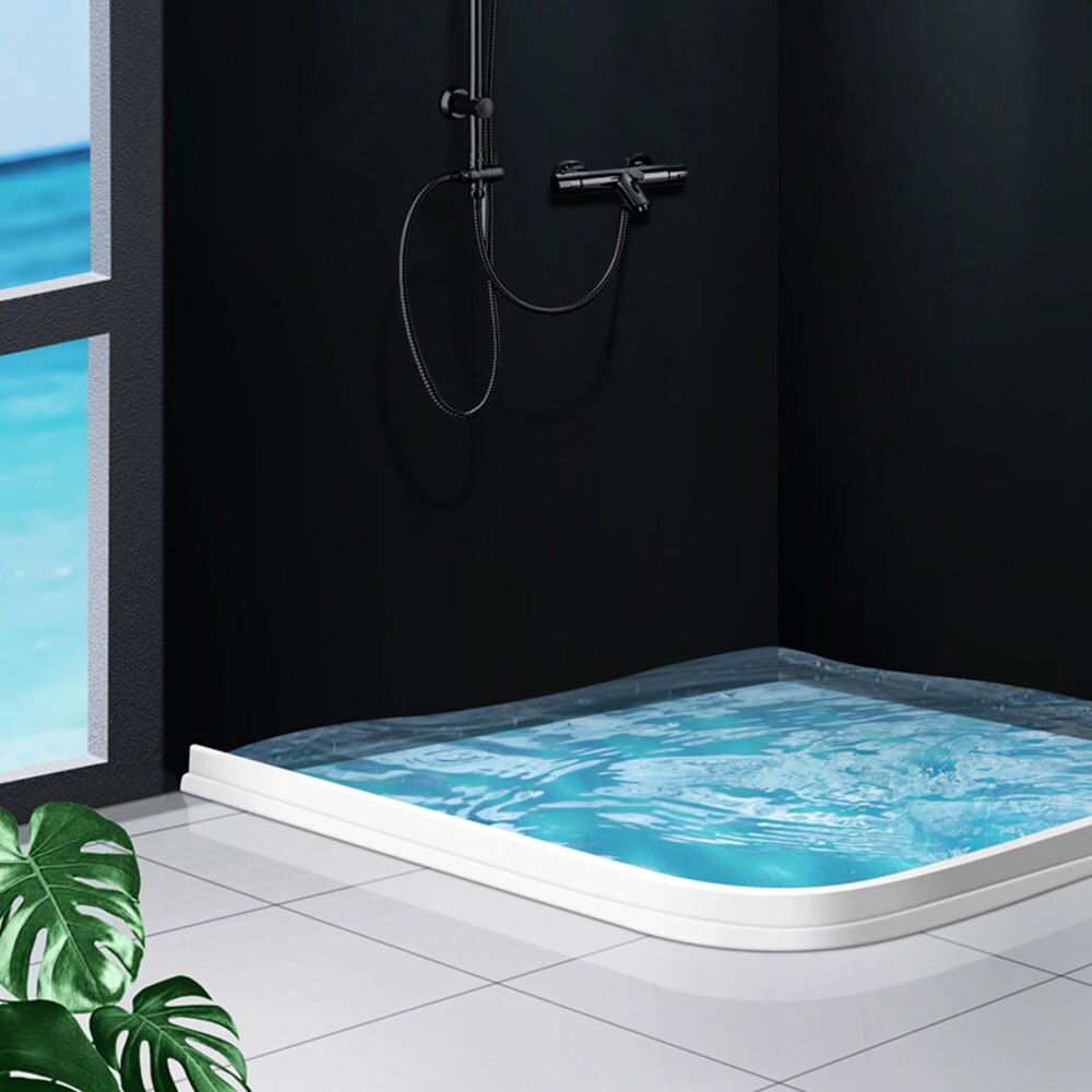 Shower Barrier Bathroom And Kitchen Water Stopper Collapsible Threshold Water Dam Shower Barrier And Retention System Bathroom