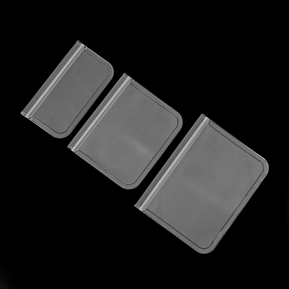 1/3 stk silikone ziplock poser containere frugtkød mad opbevaringspose sandwich poser vakuumforseglet lomme pose køkkenudstyr: 3 stk (sml)